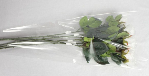 Пакет для цветка треуг-к 60*30*6см прозр.+прозр