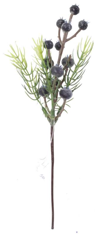 Ветка хвойная с ягодками 35см