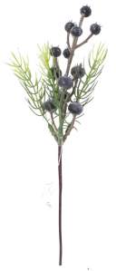 Ветка хвойная с ягодками 35см