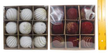 Набор игрушек бархат узор 8,5см 9шт 10R18