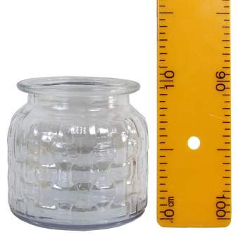 Ваза декоративная фактурная стекло 9.5*11*10.5см серый