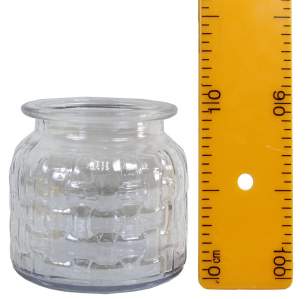 Ваза декоративная фактурная стекло 9.5*11*10.5см серый