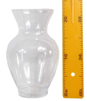 Ваза декоративная фактурная стекло D14*H23см прозрачный