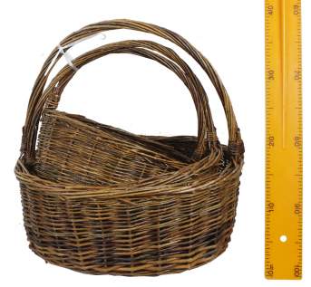 Набор корзин ива 3шт D38X30X1536СМ