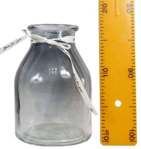 Ваза декоративная гладкая стекло 812*18см серый