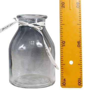 Ваза декоративная гладкая стекло 812*18см серый