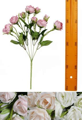 Ветка розочки 40см 40шт XH-01