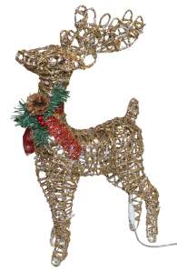 Олень метал.светящ.40см TY-4