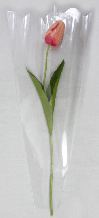 Пакет для цветка треуг-к 40*25см прозр+прозр