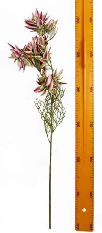 Ветка зелени с цветами 90см