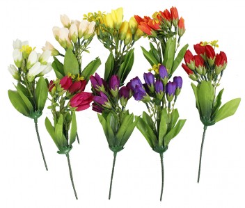 Букет крокуса 5гол 40шт 30см К4