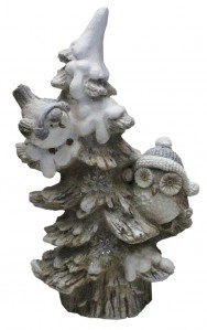 Фигурка керамика елка с птицами 51см РР0017