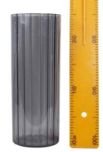 Акриловая ваза для цветов, ребристая Д10 В24см