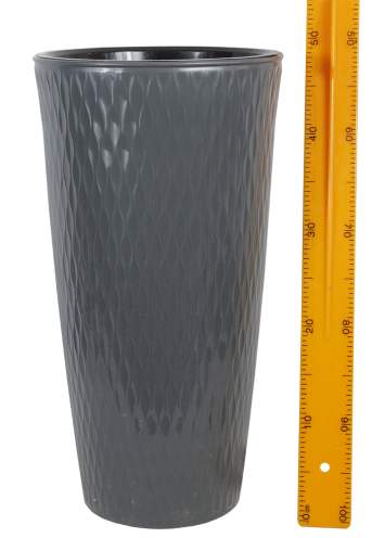 Горшок со вставкой 15,5л Elfplast Karema графит