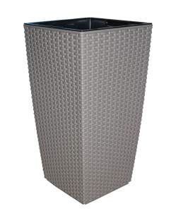 Кашпо со вставкой 20л Elfplast Camellia Ротанг коричнев.