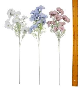 Ветка Эустомы 'Рассела' 6вет 20гол 82см 3шт В12130 БС