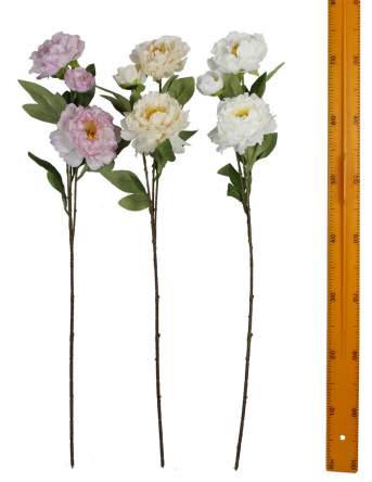 Ветка пиона 3гол 70см CFYL08