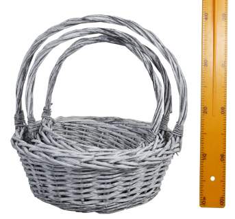 Набор корзин 3шт 36х36х14х14х37см