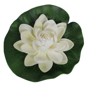 Цветок лотоса латекс кувшинка водоплавающая 14см Э5317