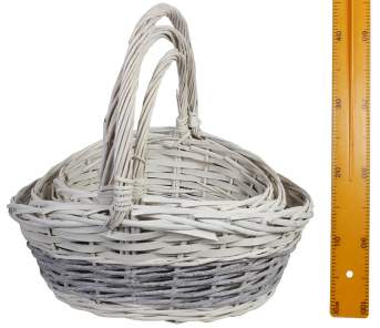 Набор корзин плетеных 45,5х39х20х15х40см 3шт матрешка Набор корзин плетеных 45,5х39х20х15х40см 3шт матрешка