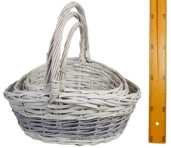 Набор корзин плетеных 45,5х39х20х15х40см 3шт матрешка