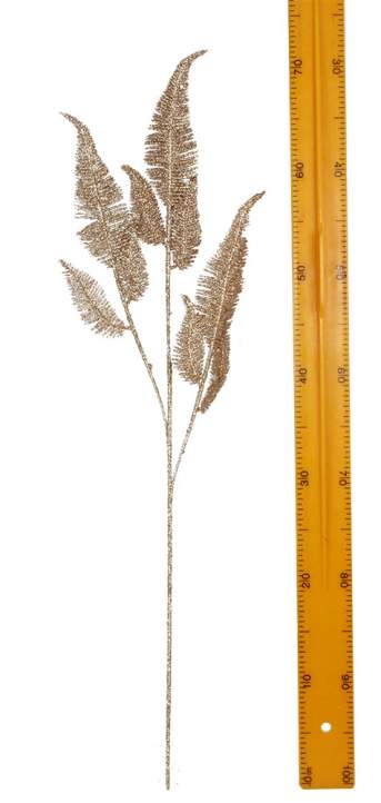 Ветка декоративная с глиттером 74см 6719