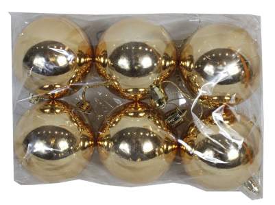 Набор елочных шаров 6см глянец 6 шт в уп 175.66