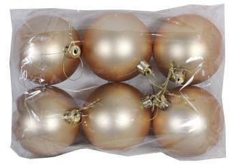 Набор елочных шаров 7см матовый 6шт в уп 175.70