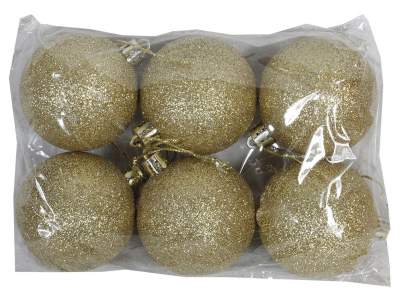 Набор елочных шаров 7см мерцающий 6шт в уп 175.71