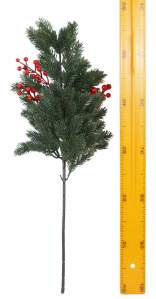 Ветка еловая с ягодками 20шт Y216