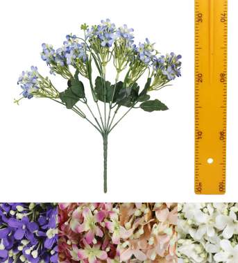 Ветка букет мелкоцвет 7в 40см 20шт HS24298