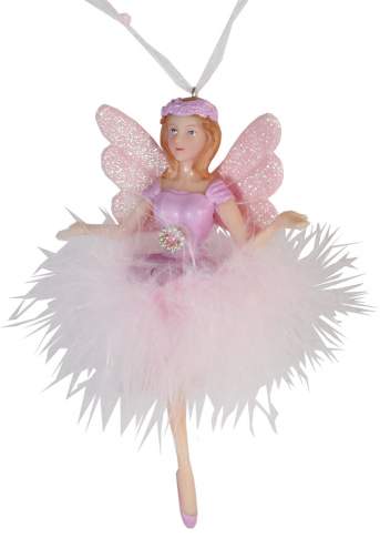 Игрушка подвеска на елку балерина FQ-1