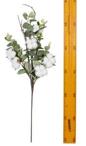 Ветка декоративная с хлопком 70см 6900