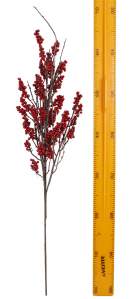 Ветка декоративная из красных ягод 70см 6863