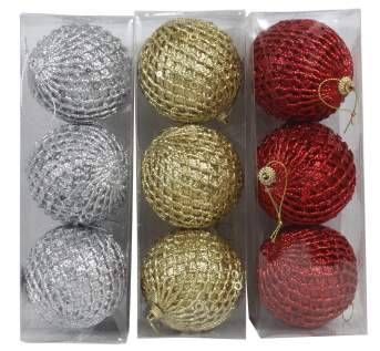 Набор елочных игрушек Мишура 6см 3шт 031 В