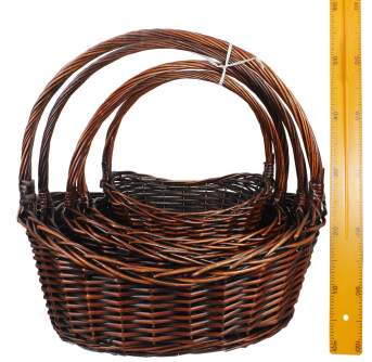 Набор корзин 5шт 53х50х20х15х50 коричневый