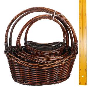 Набор корзин 5шт 53х50х20х15х50 коричневый