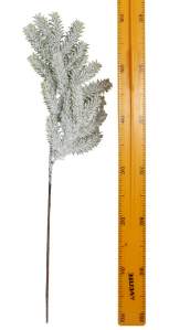 Новогодняя декоративная ветка с ягодами, яблоком и шишкой 15см 8947