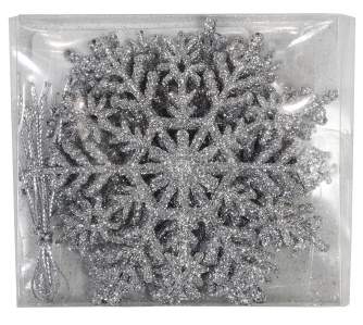 Снежинки набор 6шт YW274