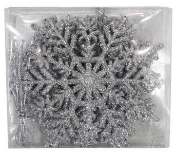 Снежинки набор 6шт YW274