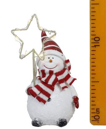 Новогоднее изделие Снеговик с LED подсветкой 15.5 см 4789 Новогоднее изделие Снеговик с LED подсветкой 15.5 см 4789