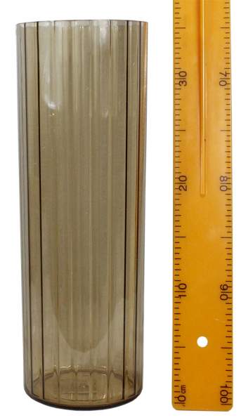 Акриловая ваза для цветов, ребристая Д12 В35см бронза