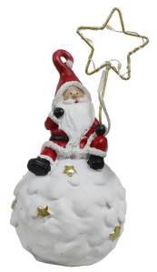 Новогоднее изделие Санта с LED подсветкой 14см 4765