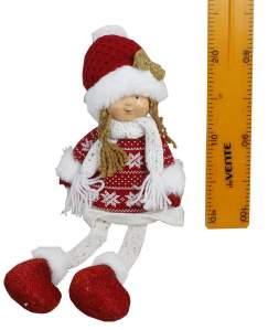 Сувенир новогодний декоративный 'Девочка' сидящая 5601