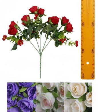 Букет розочки 5вет 30см 20шт CZH-03