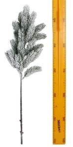 Ветка декоративная еловая заснеженная 60см 7488