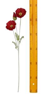 Ветка мака самосейка 2гол+1бут 60см 5шт В12042 БС