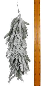 Ветка декоративная еловая заснеженная 70см 7518