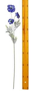 Ветка василька 80см 3цветка HS24502XCM