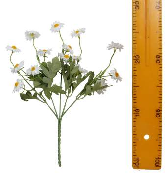 Букет ромашки декоративной 5в 15гол 31см 40шт Б11974 БС